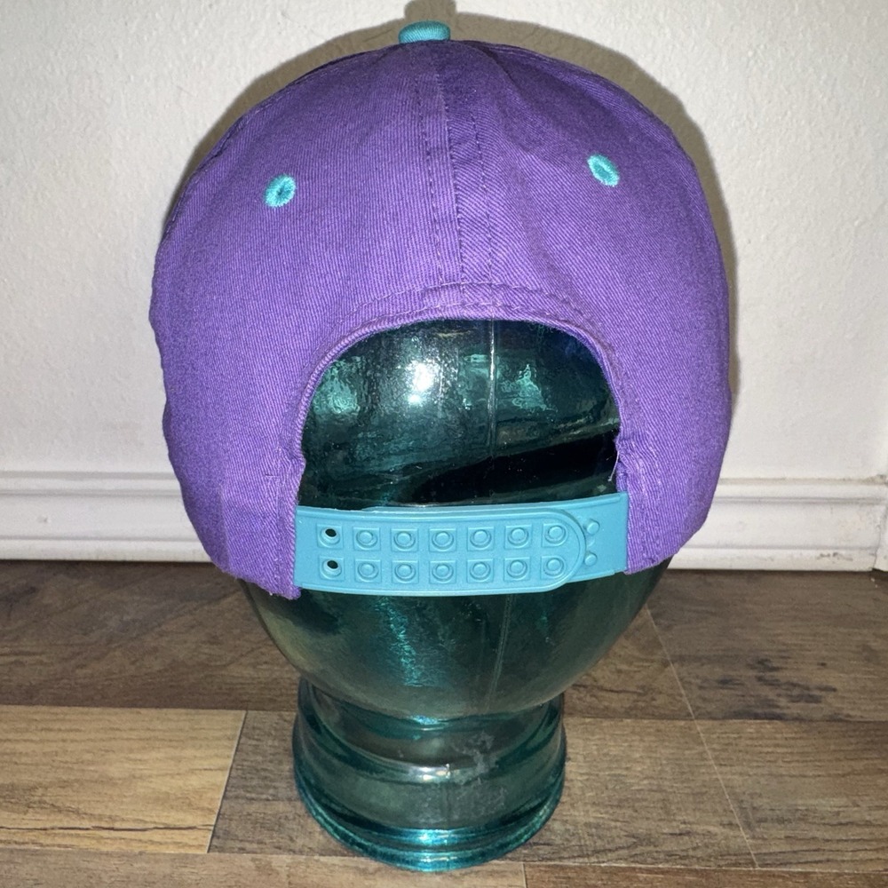 Whiskey Bent Hat Co. Brownsboro TX Roped Snapback Hat Cap Purple And Teal - Picture 7 of 8